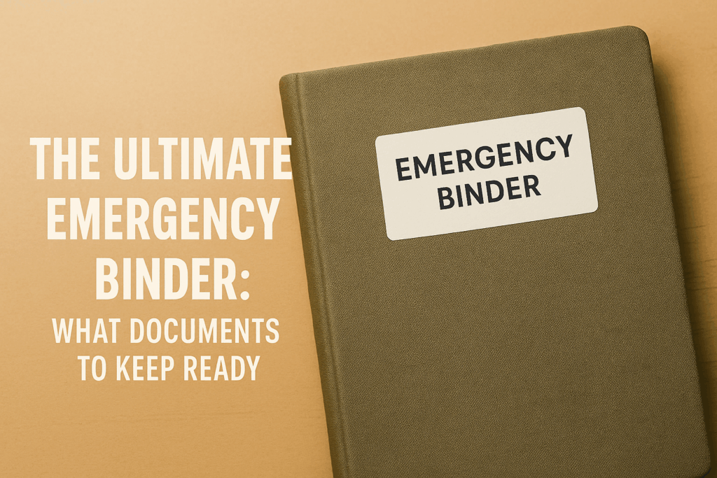 emergency binder checklist